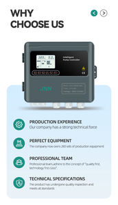 Contrôleur de pompe triphasé et monophasé avec écran LCD, démarreurs de <span class=keywords><strong>moteur</strong></span> 0,75-18,5 kW avec protection contre la marche à sec et les courts-circuits - Product Image 2
