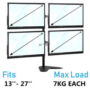 Support professionnel pour quatre écrans de télévision ou ordinateur, <span class=keywords><strong>bras</strong></span> rétractable, 4 pouces, moniteur de bureau pliable - Product Image 5