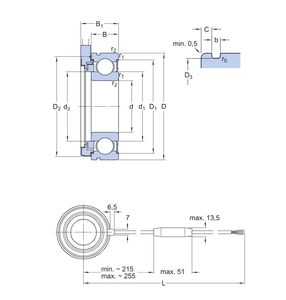 Unidad codificadora de motor <span class=keywords><strong>BMB</strong></span> 6202 con rodamiento de bolas con protección de sensor mejorada <span class=keywords><strong>BMB</strong></span> 6202/032S2/UA002A - Product Image 3