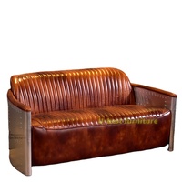 Fauteuil Tomcat de style aviation U-Best, fauteuil de club à cigares industriel, canapé en cuir vintage pour pilote, pour restaurant et bar à domicile