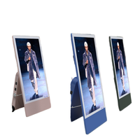 Écran tactile portable personnalisé de 43 pouces Android Kiosque de signalisation numérique Affichage extérieur mobile totem pour les achats dans le métro de l'aéroport