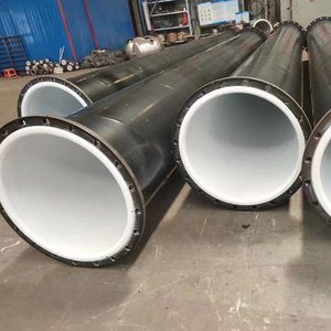 Tuyau en acier doublé de plastique à longue durée de vie avec extrémités biseautées pour le transport de fluides - Product Image 1