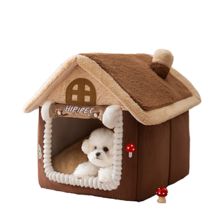 Autunno e inverno calda porta chiusa tenda foderata per gatti e cani eco-friendly per animali domestici Villa per dormire nuovo nido rimovibile - Product Image 1