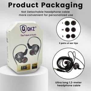 หูฟังแบบมีสาย QKZ AK6 ไดรเวอร์ทองแดง HiFi ขายดี หูฟังสำหรับเล่นกีฬา วิ่ง ออกกำลังกาย แบบคล้องคอ - Product Image 4