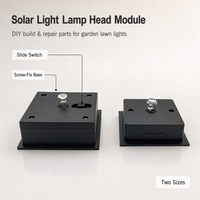 Composants de lampes solaires de jardin DIY : Têtes de lampes LED et modules de panneaux solaires pour la réparation et l'éclairage des pelouses, cours et patios
