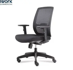 Comercial Simples Metal Computer Desk Chair 200Kg Heavy Duty Revolving Guest Manager Ergonomic Mesh Fabric Office Chair