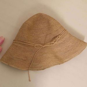 Handmade Raffia <b>Straw</b> Bucket <b>Hat</b>-Versatile Fisherman's Design Foldable Summer Sunscreen <b>Hat</b> for Outdoor Travel Sports Image - Product Image 3