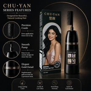 Tinte Permanente para el Cabello CHU·YAN Multicolor - Tonos Vibrantes Gris Ceniza y Marrón de Moda para Salones - Product Image 1