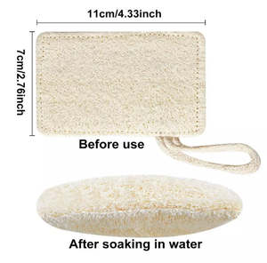 BSCI Audit, depurador corporal a base de plantas, exfoliante para ducha, esponja Luffa, fibra viscosa, cepillos de baño de cáñamo, guantes para limpieza corporal - Product Image 3