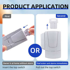 Barato al por mayor ABS casa puerta contacto Sensor antirrobo alarma inteligente puerta ventana sistema de vibración antirrobo Detector magnético - Product Image 5