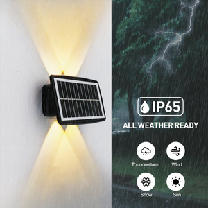 Lumières de sécurité extérieures pour jardin arrière-cour étanche IP65 sans fil sensible à la mise en marche automatique de la lumière capteur de nuit lampe murale solaire à LED - Product Image 4