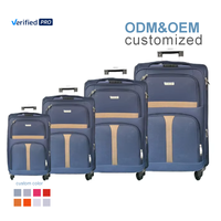 Ensemble de 4 valises modernes en EVA, légères, en tissu nylon imperméable, avec logo personnalisé, en polyester classique, pour la vente en gros