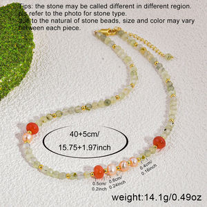 Collier de perles en agate rouge et pierres naturelles avec perle d'eau douce, bijoux en cristal de guérison pour la fête des mères, commande en gros pour les boutiques - Product Image 5