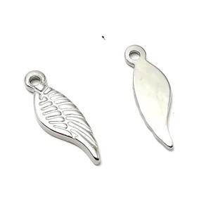 Pendenti di fascini del distanziatore dell'ala di angelo dell'acciaio inossidabile per la fabbricazione dei gioielli che fanno i risultati di DIY - Product Image 4
