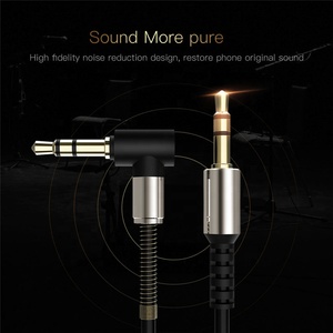 Nouveau produit 35mm 1M Nylon tresse amplificateur Aux Cord pour voiture téléphone tablette <span class=keywords><strong>casque</strong></span> plus fort Audio câble d'extension - Product Image 4