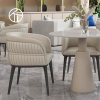 Ensemble de meubles de luxe modernes en velours, style vintage, pour café, restaurant, cantine, hôtel, table à manger, chaises de salle à manger