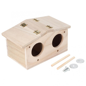 Maison en bois pour oiseaux, Cage à perroquets, boîte d'élevage, maison, jardin, décoration, perruches suspendues, pinsons, nid <span class=keywords><strong>de</strong></span> <span class=keywords><strong>moineaux</strong></span> - Product Image 2