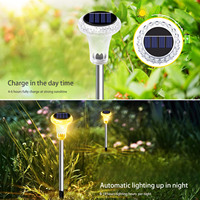 Lampe solaire LED pour pelouse, extérieur, cour, paysage, villa, jardin, à insérer dans le sol, décorative, résistante à l'eau, avec capteur