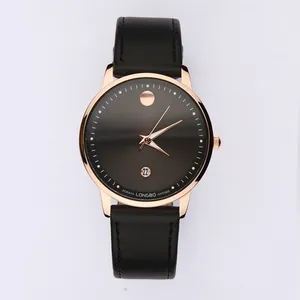 Yinlongbo — montre-bracelet à quartz, meilleure montre-bracelet pour hommes, étanche à l'eau, de luxe, en cuir, 7268G