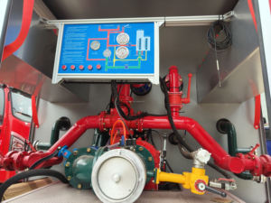 Camion de pompiers à poudre sèche économique avec cabine simple et pompe centrifuge pour la protection incendie des routes rurales et municipales - Product Image 2