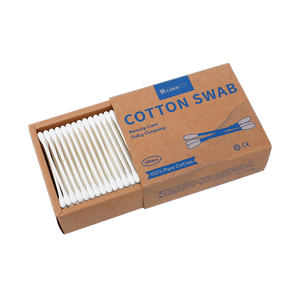 Coton-tiges biodégradables respectueux de l'environnement, 200 pièces/boîte, bâtonnets en papier, coton-tiges avec boîte en papier kraft - Product Image 1