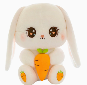Adorable Peluche de Conejo con Ojos Grandes Sosteniendo una Zanahoria - Product Image 1