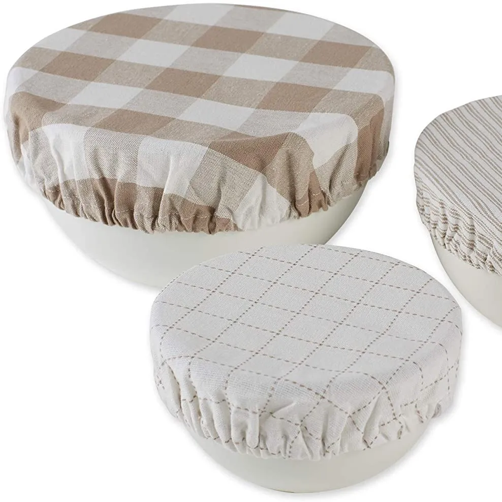 Food Storage Covers Reusable Washable Cotton Fabric Bowl Covers