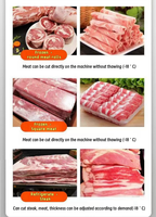 Coupeur de filet de poisson commercial trancheuse à viande Machine de tranche de viande de boeuf Machine de découpe de viande de rouleau d'agneau pour magasin d'alimentation