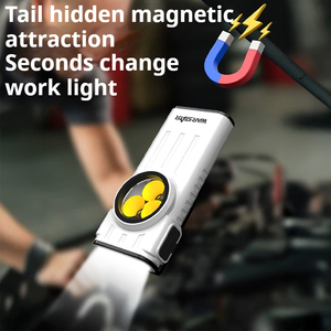 WT3 Compact LED Lanterna com Base Magnética Liga de Alumínio Impermeável Tipo-C Recarregável Bateria Longa Vida para Trabalho ao Ar Livre