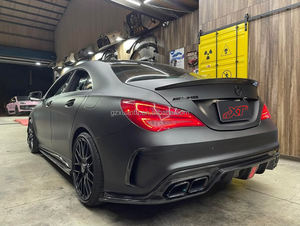 Difusor de parachoques trasero estilo CM de fibra de carbono C117 para <span class=keywords><strong>Mercedes</strong></span> Benz CLA45 250 AMG W117 Bodykit - Product Image 6