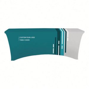 Promotion Custom Sublimation Printed Polyester Fitted Stretch Spandex <b>Table</b> Covers Advertising Tablecloth Trade Shows Cloth - Product Image 3
