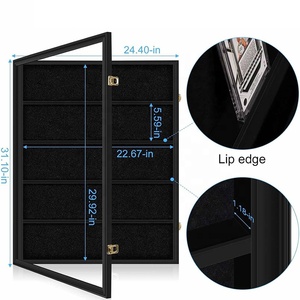 High-End Sports Card <strong>Display</strong> Box Black Lockable Football Basketball Baseball Hockey Celebrities Card <strong>Display</strong> Photo <strong>Frame</strong> <strong>Case</strong> - Product Image 5