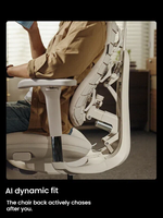 Chaise de bureau ergonomique ventilée intelligente HBADA T8 Max AI pour le jeu et l'ordinateur