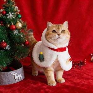 Lindo Disfraz de Perro de Navidad con Capa de Nieve, Ropa de Invierno para Mascotas, Accesorio de Vestimenta de Dibujos Animados para Perros - Product Image 1