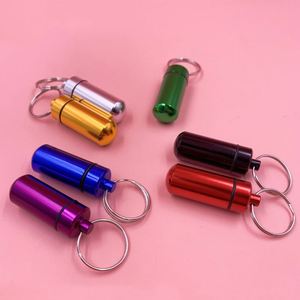 High Quality <b>Mini</b> Pocket, Container Waterproof Aluminum Medicine Pill Box Case <b>Bottle</b> Holder Pill <b>Bottle</b> Keychain/ - Product Image 6
