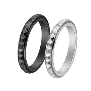 Trendy Stainless Steel Spinning <b>Fidget</b> <b>Ring</b> Natural Anxiety Jewelry for Children Adults for Engagement Parties Weddings Gifts - Product Image 5