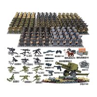 Blocs de construction militaires miniatures de la Seconde Guerre mondiale, commando spécial MOC, figurine de soldat allemand KSK, arme, veste, sac à dos, briques, cadeaux artisanaux