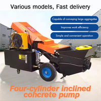Pompe à béton inclinée polyvalente à moteur diesel haute efficacité pour la protection des pentes et le coulis de fondation, personnalisable