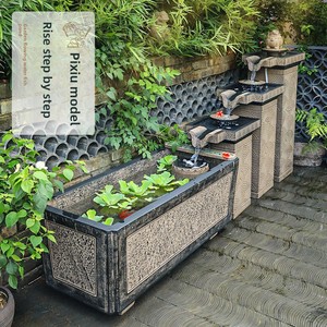Hanyuntang Courtyard Pixiu Nouvelle Fontaine d'eau circulante de style chinois pour bassin extérieur de grande taille, ornement attirant la prospérité - Product Image 1