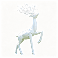 Sculpture de cheval en résine, statue géométrique low-poly, figurine animale rouge, taille et couleur personnalisables, moulée pour parc à thème, maison, bureau, jardin