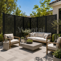 Panneaux de séparation d'intimité personnalisés pour terrasse extérieure, cloison décorative résistante aux intempéries en composite WPC, vente en gros