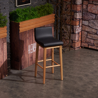 Chaise de restaurant moderne en bois noir, chaise de salle à manger en bois, chaises de salle à manger en similicuir