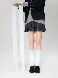 P-1 Chaussettes japonaises pour étudiantes, blanches, épaisses, tricotées, antidérapantes, à effet bulle, coupe ample, pour l'hiver, pour femmes - Product Image 5