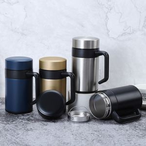 Hot Sale Morden Double Walled 500ml Travel Tumbler <b>Cup</b> Customized <b>Reusable</b> High Quality <b>With</b> Straw Travel Water Bottle - Product Image 2