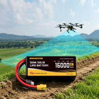 Batterie de drone semi-solide 400Wh/kg, pack de batteries LiPo 16000mAh 6S-14S pour l'inspection, la cartographie, les drones agricoles et industriels