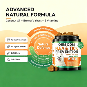 Comprimés à croquer vermifuges pour chiens de toutes tailles et de tous âges - Protection naturelle à base de plantes pour la peau et le pelage, complément nutritionnel rapide pour animaux de compagnie - Product Image 2