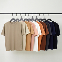 T-shirt rond à manches courtes en coton lourd personnalisé de haute qualité pour hommes, version ample à épaules tombantes, pour hommes et femmes
