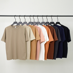 Chất Lượng Cao Người Đàn Ông Sang Trọng Tùy Chỉnh Bông Nặng Tùy Chỉnh Thả Vai Phiên Bản Lỏng Lẻo Vòng Ngắn Tay Áo T-Shirt Người Đàn Ông Của Và Phụ Nữ Của - Product Image 1