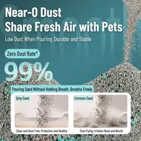 Litière pour chat Little Cyan Mine Sodium Bentonite, agglomération rapide, 99 % sans poussière, super absorbante, antibactérienne, contrôle des odeurs, naturelle
