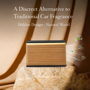 Minimalist Hidden Vent Mount <strong>Car</strong> Air Freshener Natural Wood Fragrance <strong>Diffuser</strong> With Natural Evaporation &amp; DIY OEM Custom - Product Image 2